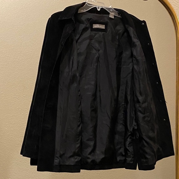 Valerie Separates Elegant Black Suede/Leather Blazer Jacket Size M - Picture 5 of 12